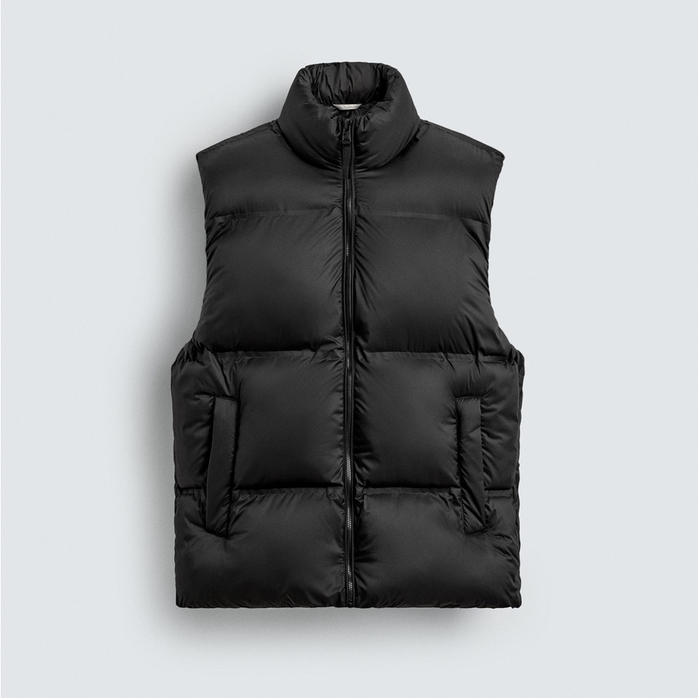Zara Black Puffer Vest